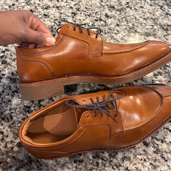 Allen Edmonds Brown Leather Split Toe Derby Oxford Dress Shoes Men’s 9.5 D USA - Picture 5 of 6